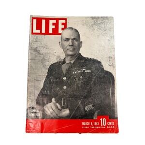 LIFE Magazine March 8, 1943 General Somervell WWII Era Vintage Ads Collectible